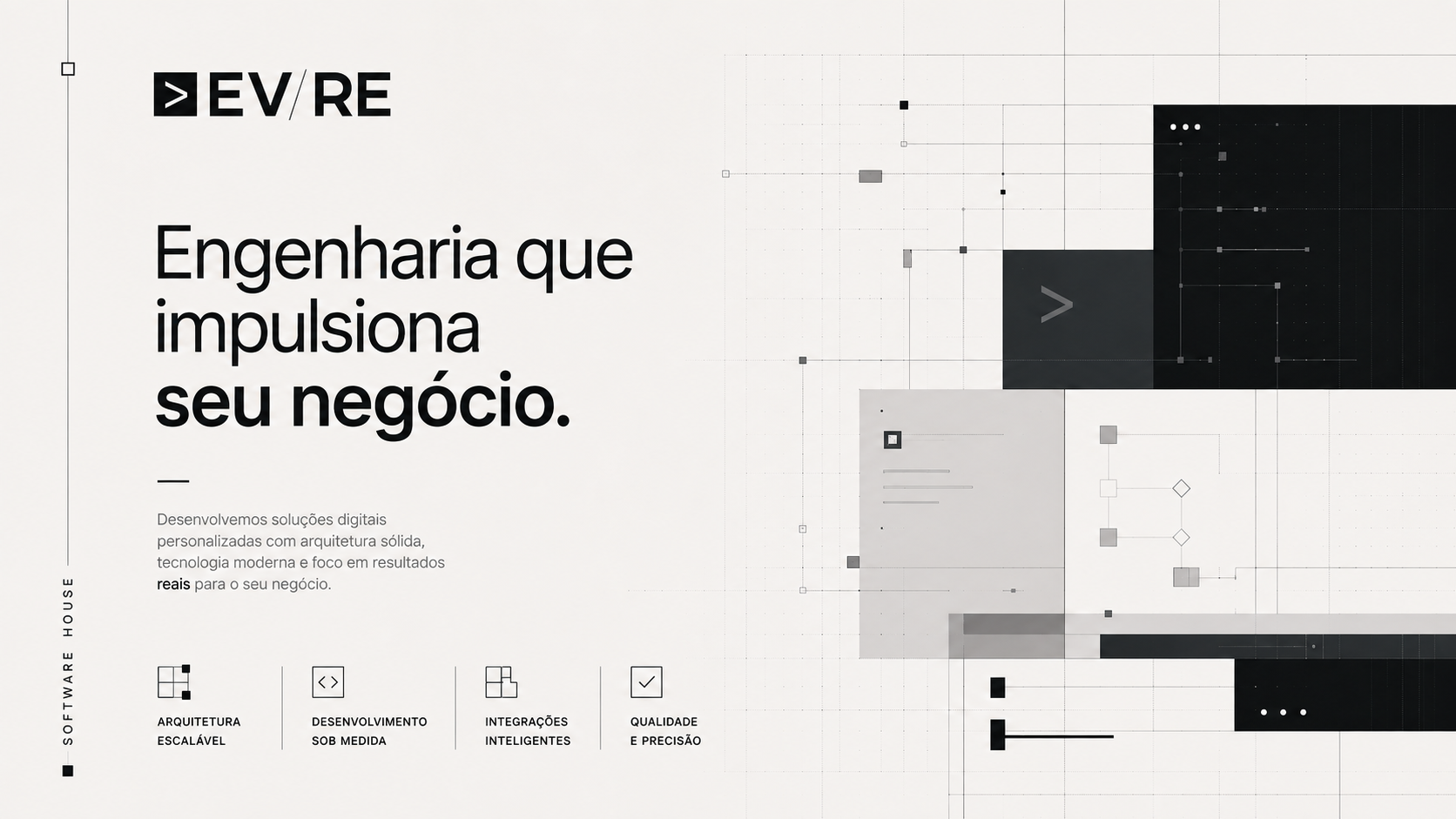 Preview da plataforma web da Evre